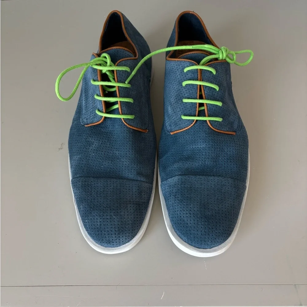 Moods of Norway Blue Suede Oxfords EU 45